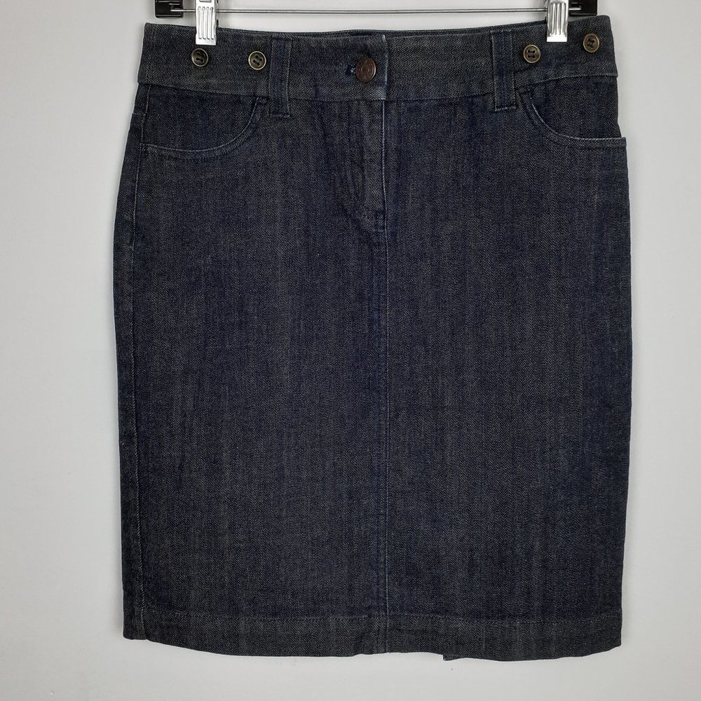 Western Cowgirl Denim Pencil Skirt, Size 2. Blue Jean 100% Cotton Preppy J. Crew